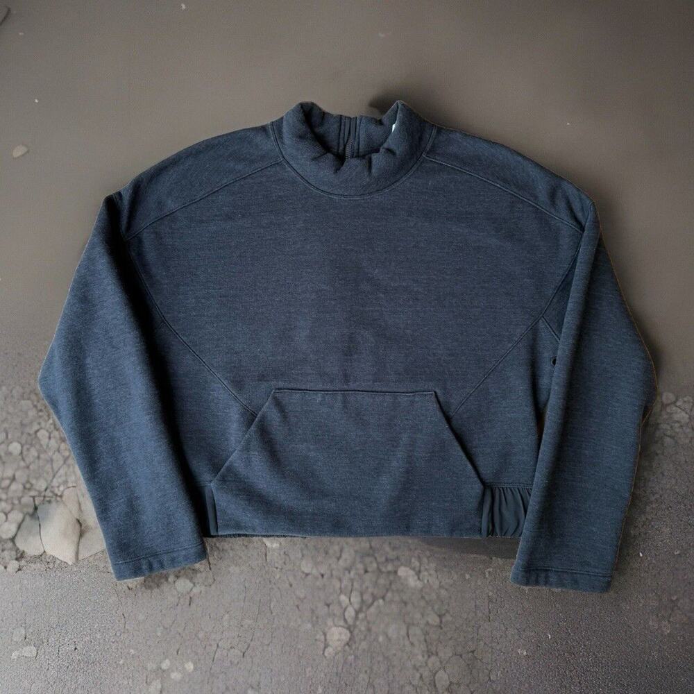 Lululemon Light as Warmth Crew 10 Dark Gray Casual Pullover Sweatshirt Workout